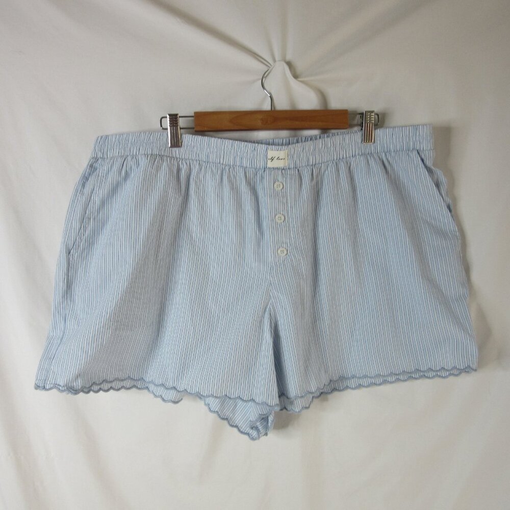 Wild Fable Boxer Boxer Shorts Blue Stripe Pockets Loungewear Size XXL NWOT
